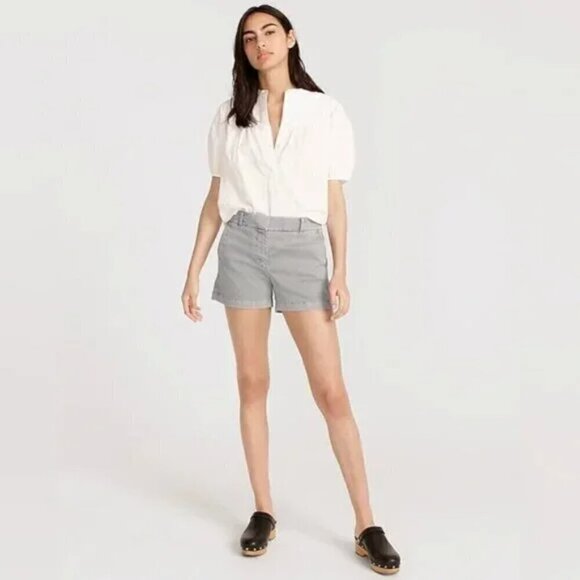 NWT J.Crew 4" Stretch Chino Short, Storm Grey, Size 6 - Picture 1 of 6